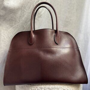 The Row Margaux Soft Leather Handbag 15" - Brown